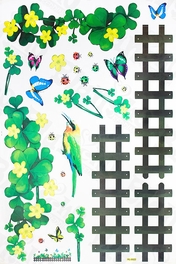 Blancho Bedding Green Fence 2 - X-Large Wall Decals Stickers Appliques Home Decor