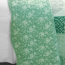 Blancho Bedding [Green Fields] Cotton 3PC Vermicelli-Quilted Printed Quilt Set (Full/Queen Size)