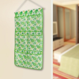Blancho Bedding [Green Flowers] Green/Wall Hanging/ Wall Organizers / Baskets / Hanging Baskets (13*24)