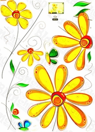 Blancho Bedding Hand Painted Floral - Wall Decals Stickers Appliques Home D¨¦cor