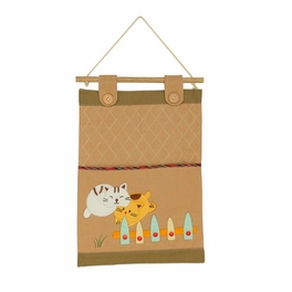 blancho bedding [Happy Cats] Ivory/Wall Hanging/ Wall Organizers/Wall Pocket/Basket/Wall Pocket (11*14)