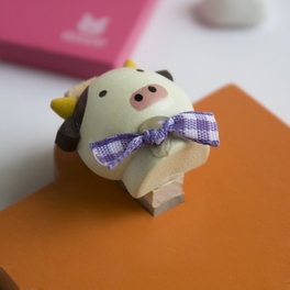 Blancho Bedding [Happy Cow] - Refrigerator Magnet Clip / Magnetic Clipboard