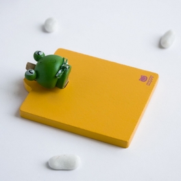 Blancho Bedding [Happy Frog] - Refrigerator Magnet Clip / Magnetic Clipboard
