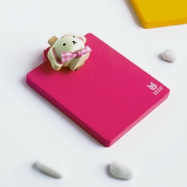 Blancho Bedding [Happy Rabbit] - Refrigerator Magnet Clip / Magnetic Clipboard