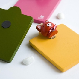 Blancho Bedding [Happy Red Cat] - Refrigerator Magnet Clip / Magnetic Clipboard