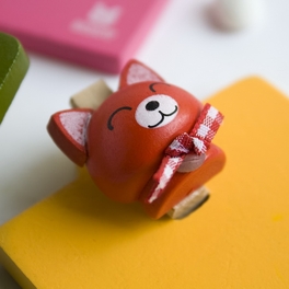 Blancho Bedding [Happy Red Cat] - Refrigerator Magnet Clip / Magnetic Clipboard