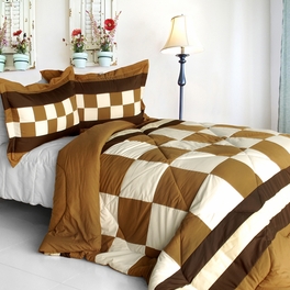 blancho bedding [Happy Song] Quilted Patchwork Down Alternative Comforter Set (Twin Size)