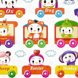 Blancho Bedding Happy Train - Wall Decals Stickers Appliques Home Decor