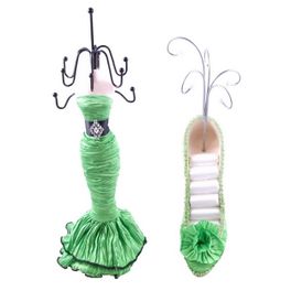 blancho bedding [Hebbe] Jewelry Display Holder Stand Combo Green