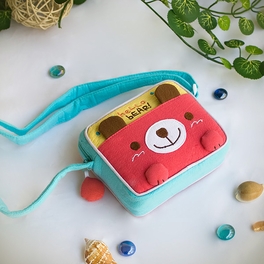 Blancho Bedding [Hello Bear] Embroidered Applique Swingpack Bag Purse / Wallet Bag / Shoulder Bag (5.5*4.7*1.2)
