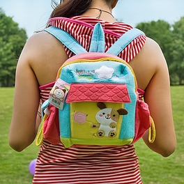 Blancho Bedding [Hello Dog] Embroidered Applique Kids School Backpack / Outdoor Backpack (7.9*8.7*2.4)