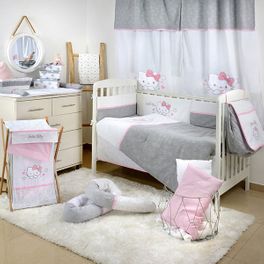 blancho bedding [Hello Kitty Stars]Crib Bedding Set (4PC Bedding Set + 1 x Diaper Bag)