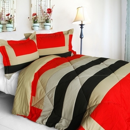 blancho bedding [Home Prairie] Quilted Patchwork Down Alternative Comforter Set (Twin Size)
