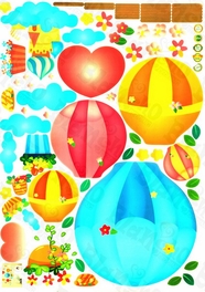 Blancho Bedding Hot-Air Balloon Party- Wall Decals Stickers Appliques Home D¨¦cor