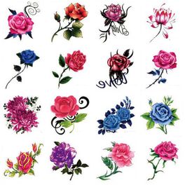 blancho bedding Hot Selling Men And Women Temporary Tattoos Waterproof Stickers Rose