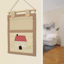 Blancho Bedding [House] Ivory /Wall Hanging/Wall Pocket/Hanging Baskets/Wall Organizers (12*15)