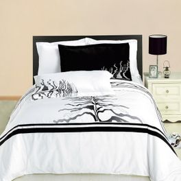 blancho bedding [Huntington Embroidered Printed Multi] 3PC Duvet covers Set (King/Cal-king)