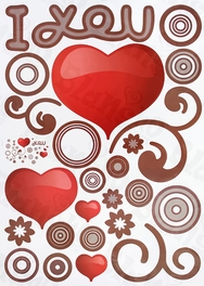 Blancho Bedding I-Love-U - Large Wall Decals Stickers Appliques Home Decor