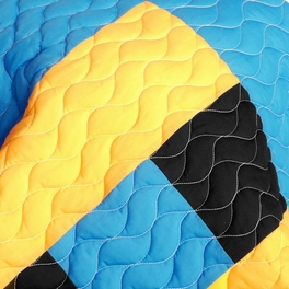 Blancho Bedding [Jessie J] Vermicelli-Quilted Patchwork Geometric Quilt Set Full/Queen