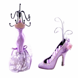 Blancho Bedding [Joanna] Jewelry Display Holder Stand Combo Lavender