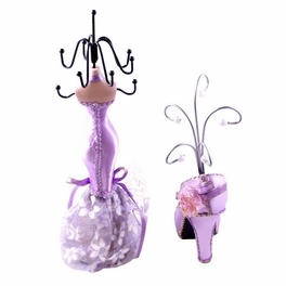 Blancho Bedding [Joanna] Jewelry Display Holder Stand Combo Lavender