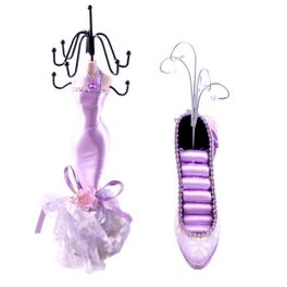 blancho bedding [Joanna] Jewelry Display Holder Stand Combo Lavender