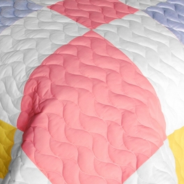 Blancho Bedding [Joy Of Love] 3PC Vermicelli - Quilted Patchwork Quilt Set (Full/Queen Size)