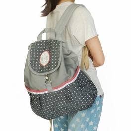 Blancho Bedding [Joyful Picnic] Fabric Art School Backpack Outdoor Daypack