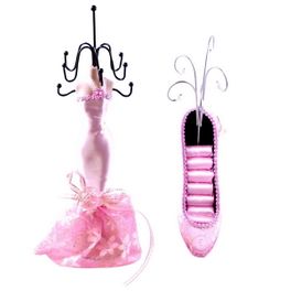 blancho bedding [Julie] Jewelry Display Holder Stand Combo Light Pink
