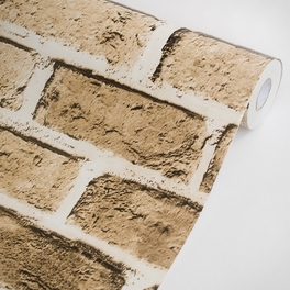 blancho bedding Khaki Brick - Self-Adhesive Wallpaper Home Decor(Roll)