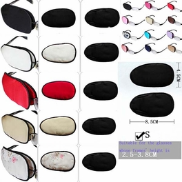 Blancho Bedding Kids And Adults Glasses Silk Eye Mask Amblyopia Strabismus Lazy Orthoptic Eye Patches(Black)