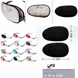 Blancho Bedding Kids And Adults Glasses Silk Eye Mask Amblyopia Strabismus Lazy Orthoptic Eye Patches(Flower)