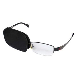 blancho bedding Kids and Adults Glasses Silk Eye Mask Amblyopia Strabismus Lazy Orthoptic Eye Patches(Black)