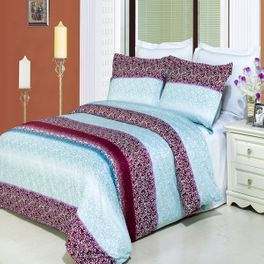 blancho bedding [Kimberly Printed Multi] 3PC Duvet covers Set (King/Cal-king)