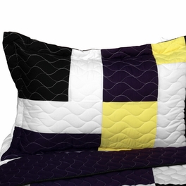 Blancho Bedding [King] Brand New Vermicelli-Quilted Patchwork Quilt Set Full/Queen