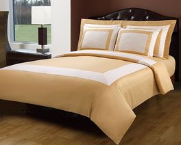 blancho bedding King/Calking Gold/Ivory Hotel 5-PC Duvet cover set