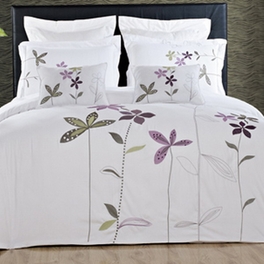 Blancho Bedding King/Calking South Garden 5 Piece Embroidered Duvet Cover Set