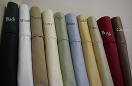 blancho bedding King Pillow cases Pair 550 Thread count Solid Egyptian cotton