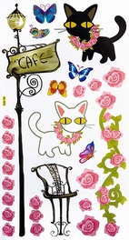 Blancho Bedding Kitty Couple - Wall Decals Stickers Appliques Home Decor