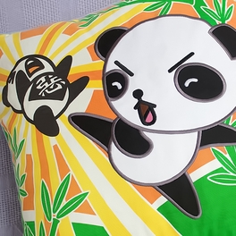 Blancho Bedding [Kung Fu Panda] Embroidered Applique Pillow Cushion / Floor Cushion (19.7 By 19.7 Inches)