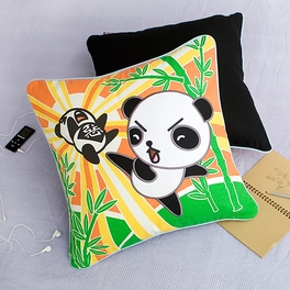 blancho bedding [Kung Fu Panda] Embroidered Applique Pillow Cushion / Floor Cushion (19.7 by 19.7 inches)