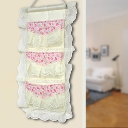 Blancho Bedding [Lace & Allover] Ivory /Wall Hanging/ Wall Organizers / Wall Baskets / Hanging Baskets (11*19)