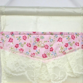 Blancho Bedding [Lace & Allover] Ivory /Wall Hanging/ Wall Organizers / Wall Baskets / Hanging Baskets (11*19)