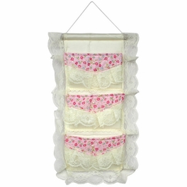 blancho bedding [Lace & Allover] Ivory /Wall Hanging/ Wall Organizers / Wall Baskets / Hanging Baskets (11*19)