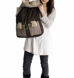 Blancho Bedding [Lazy Bear] 100% Cotton Fabric Art School Backpack / Outdoor Backpack