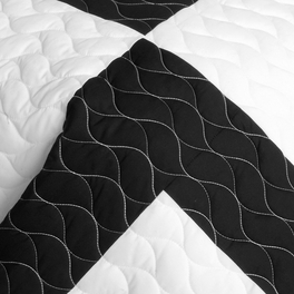 Blancho Bedding [Life Force] Brand New Vermicelli-Quilted Patchwork Quilt Set Full/Queen