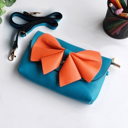 Blancho Bedding [Light Sky] Colorful Leatherette Clutch Shoulder Bag Clutch Casual Purse