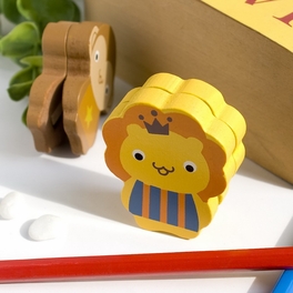 Blancho Bedding [Lion & Monkey] - Card Holder / Wooden Clips / Wooden Clamps / Animal Clips