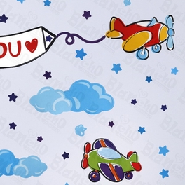 Blancho Bedding Little Helicopter - Hemu Wall Decals Stickers Appliques Home Decor 12.6 BY 23.6 Inches