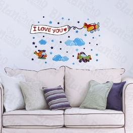 blancho bedding Little Helicopter - Hemu Wall Decals Stickers Appliques Home Decor 12.6 BY 23.6 Inches